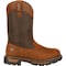 Rocky Original Ride, Men's Insulated Waterproof Wellington Boots, 9 M, Leather, 10 in Height, Brown FQ0002867 - alternate 5